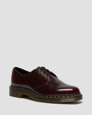 Dr Martin Martens Vegan 1461 Oxford Shoes (Oxford Rub Off) Shoes Cherry Red | EM98-P1YS