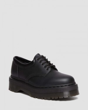 Dr Martin Martens Vegan 8053 Felix Platform Casual Shoes (Felix Rub Off) Platforms Black | SH67-K4JY