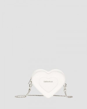 Dr Martin Martens Vegan Mini Heart Shaped Bag (Kemble Pu) Bags & Backpacks White | DA72-T9JC