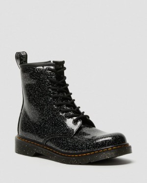 Dr Martin Martens Youth 1460 Glitter Lace Up Boots (Cosmic Glitter) Boots Black | GW27-U8HE