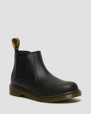 Dr Martin Martens Youth 2976 Softy T Leather Chelsea Boots (Softy T) Boots Black | ET92-S5HR