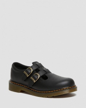 Dr Martin Martens Youth 8065 Softy T Leather Mary Jane Shoes (Softy T) Shoes Black | HW01-K1EA