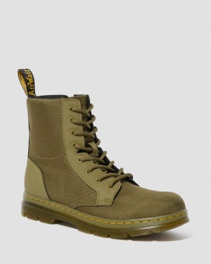 Dr Martin Martens Youth Combs Extra Tough Poly Casual Boots (Extra Tough 50/50+Rubbery) Boots Olive | LT23-I3JB