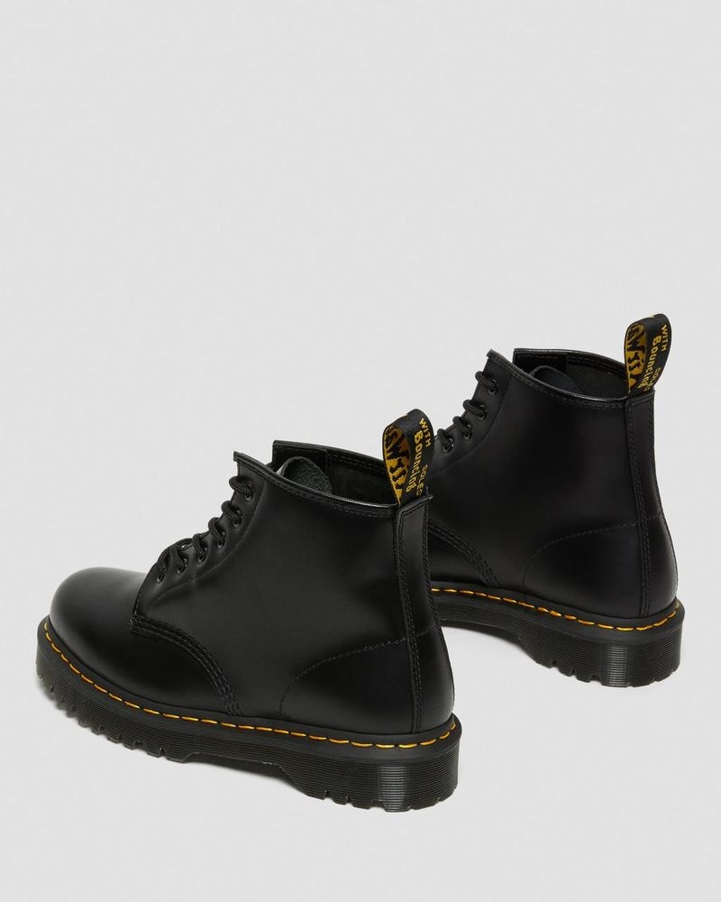 Dr Martin Martens 101 Bex Smooth Leather Ankle Boots (Smooth Leather) Platforms Boots Black | YF99-H2GP