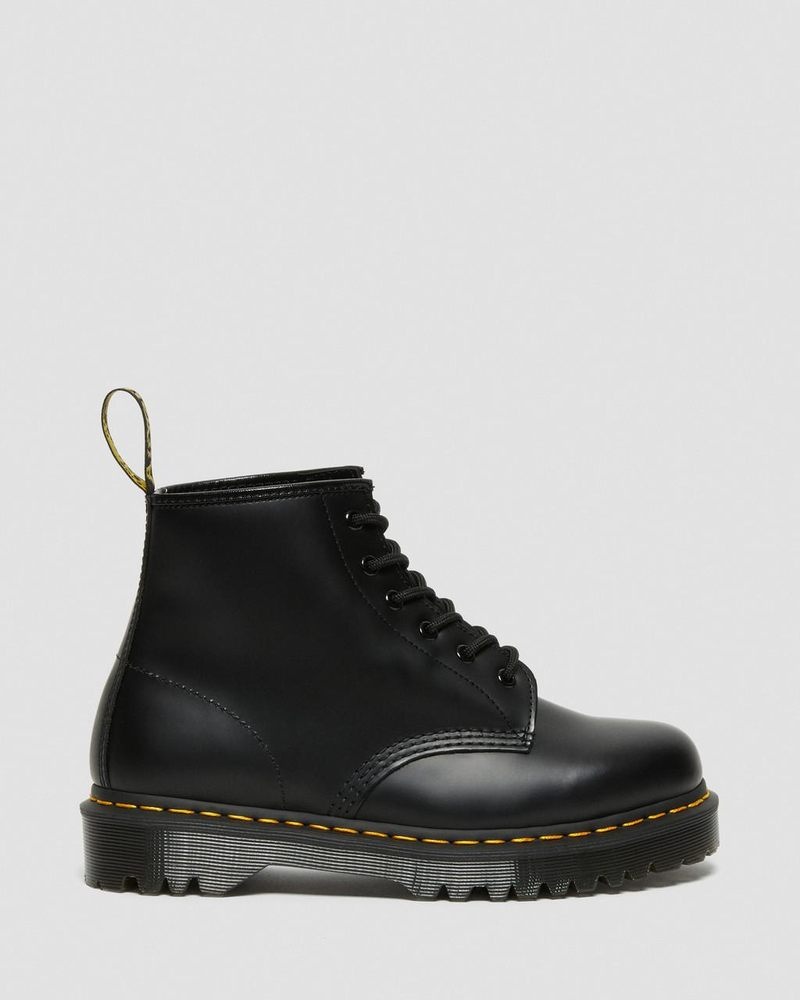 Dr Martin Martens 101 Bex Smooth Leather Ankle Boots (Smooth Leather) Platforms Boots Black | YF99-H2GP