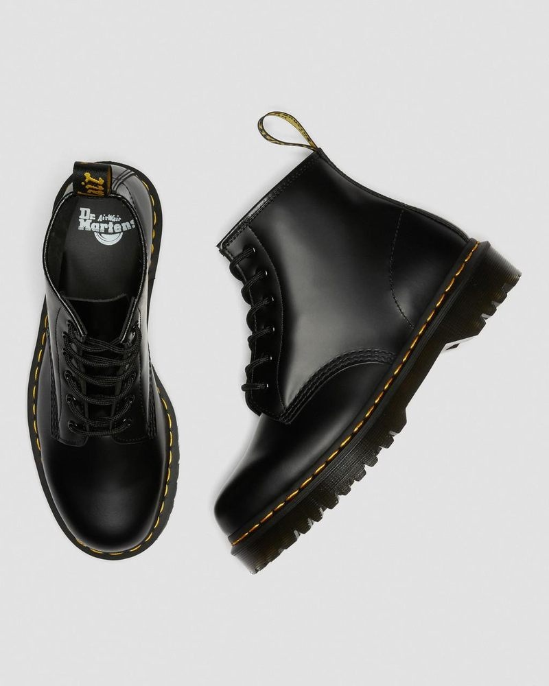 Dr Martin Martens 101 Bex Smooth Leather Ankle Boots (Smooth Leather) Platforms Boots Black | YF99-H2GP