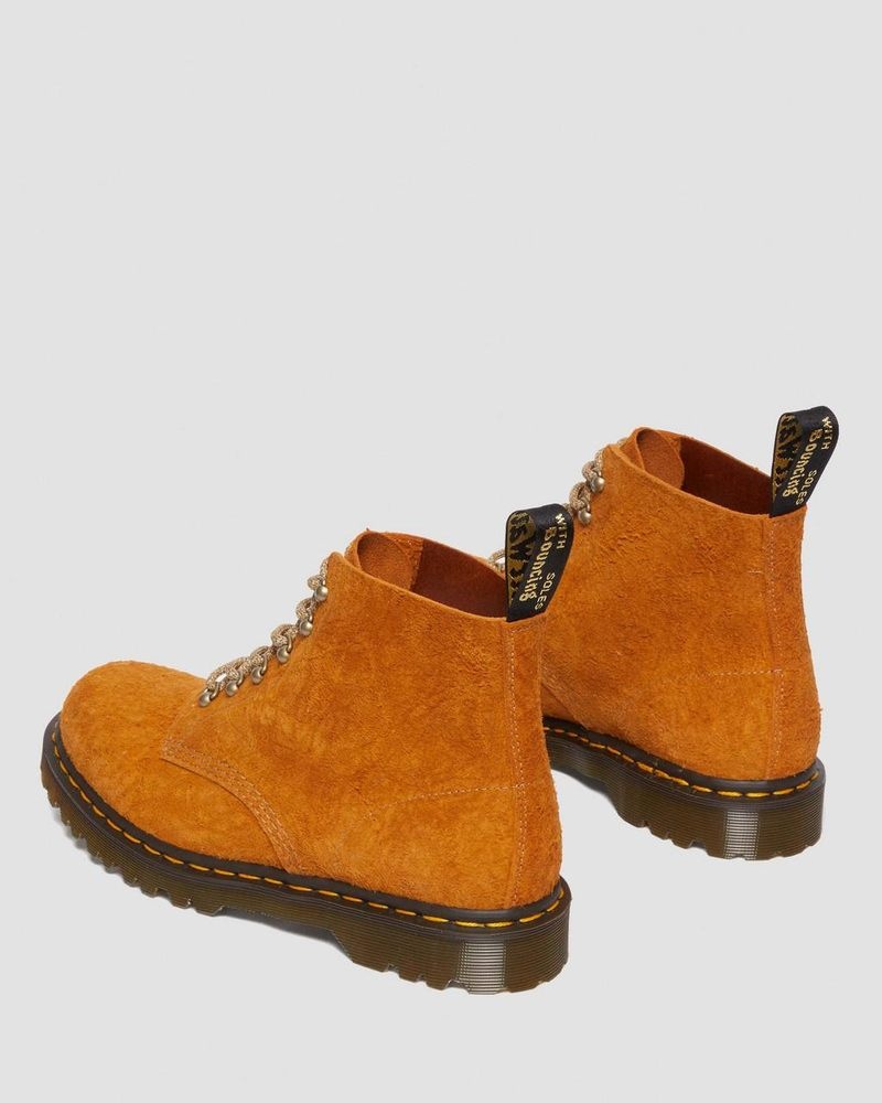 Dr Martin Martens 101 Made in England Hardware Suede Ankle Boots Boots Burnt Yellow | FP34-R2HR