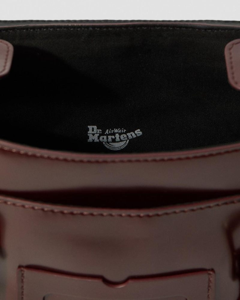 Dr Martin Martens 11 Inch Vegan Messenger Bag (Oxford Rub Off) Bags & Backpacks Cherry Red | FD16-Z0NS