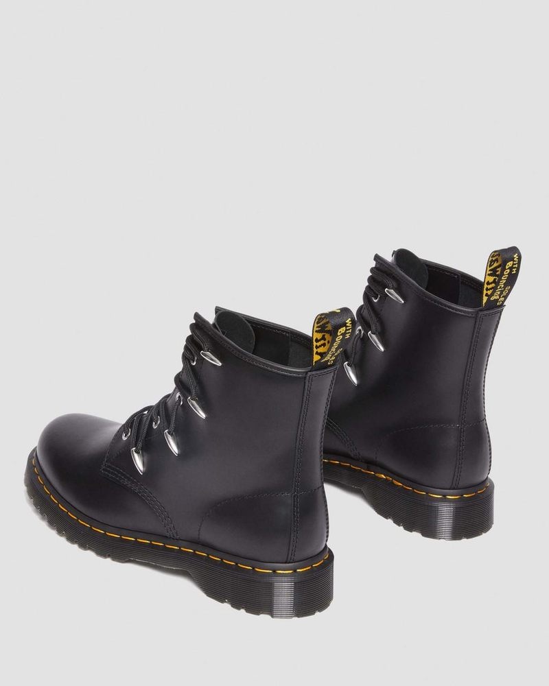 Dr Martin Martens 1460 Alien Hardware Leather Lace Up Boots (Danuibo) Boots Black | LZ93-B5VO