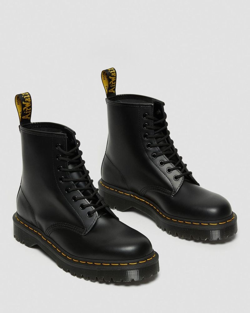 Dr Martin Martens 1460 Bex Smooth Leather Lace Up Boots (Smooth Leather) Platforms Boots Black | MN14-R0FL