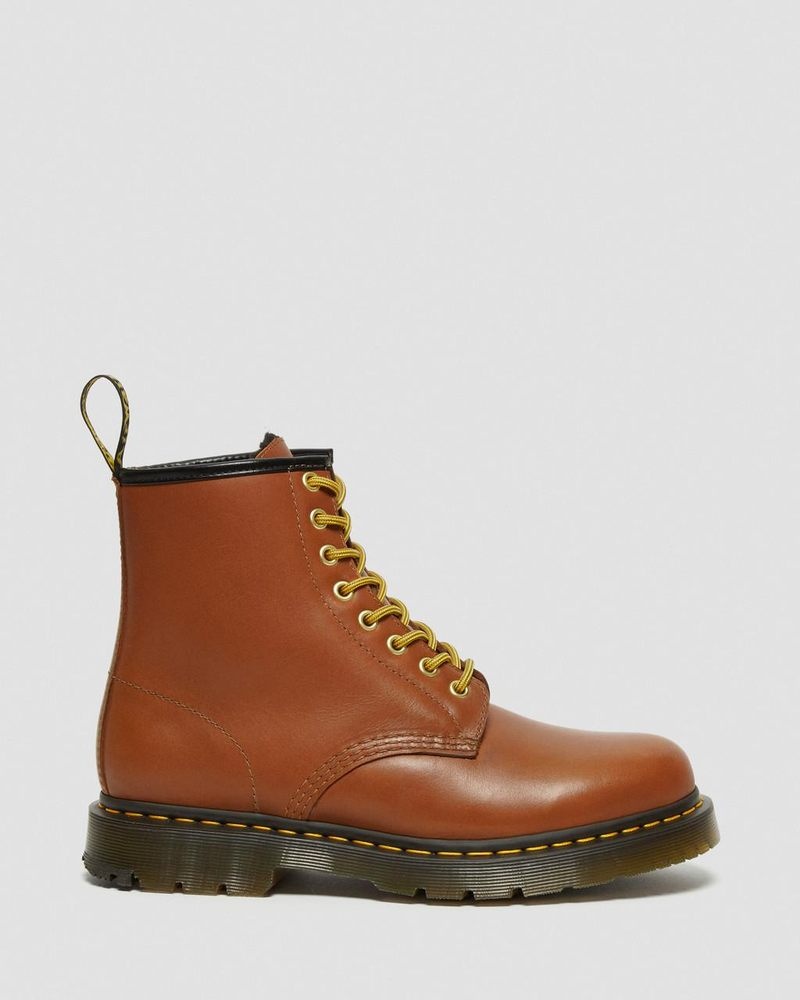 Dr Martin Martens 1460 DM's Wintergrip Leather Lace Up Boots (Blizzard Wp) Boots Tan | IM69-Z3RQ