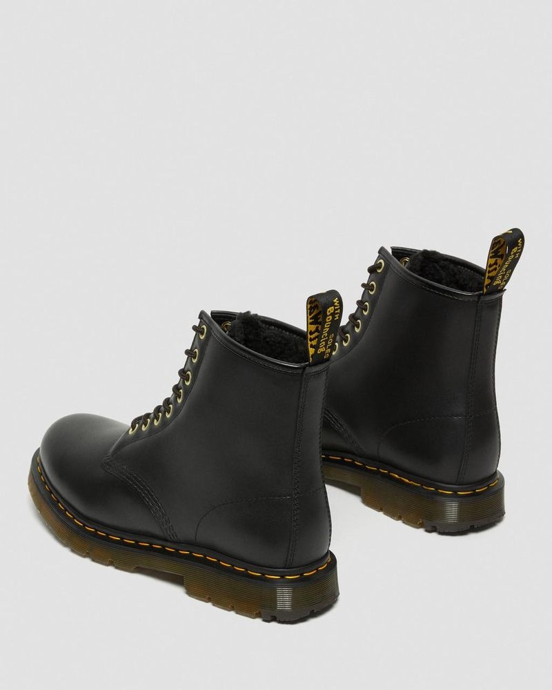 Dr Martin Martens 1460 DM's Wintergrip Leather Lace Up Boots (Blizzard Wp) Boots Black | KJ00-Q1LX