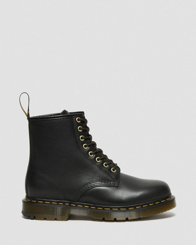 Dr Martin Martens 1460 DM's Wintergrip Leather Lace Up Boots (Blizzard Wp) Boots Black | KJ00-Q1LX