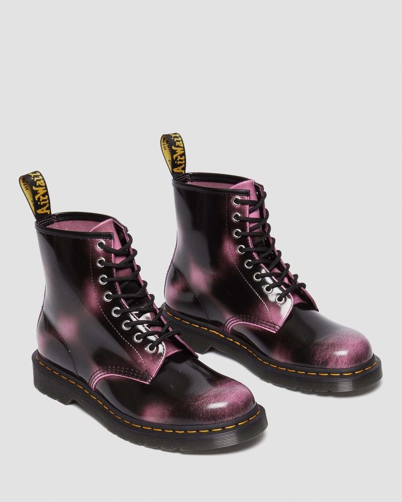 Dr Martin Martens 1460 Distressed Leather Lace Up Boots (Arcadia) Boots Pink | FD93-O2UX