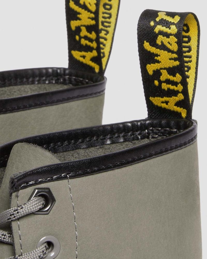 Dr Martin Martens 1460 Milled Nubuck Leather Lace Up Boots (Milled Nubuck Wp) Boots Nickel Grey | AN81-G8RU