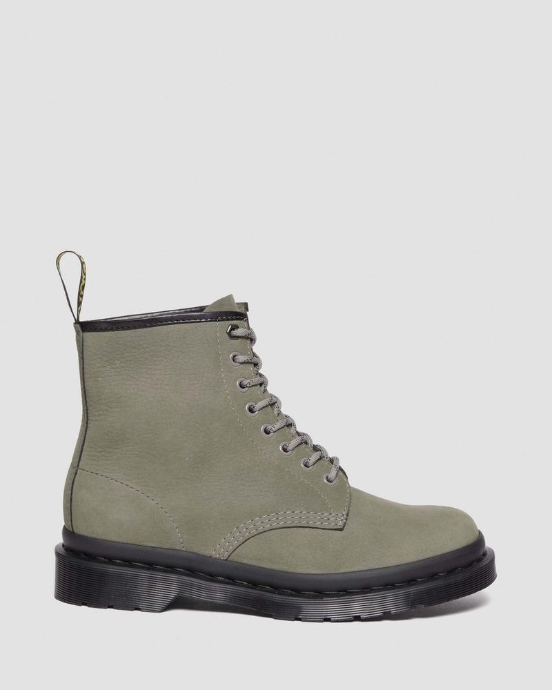 Dr Martin Martens 1460 Milled Nubuck Leather Lace Up Boots (Milled Nubuck Wp) Boots Nickel Grey | AN81-G8RU