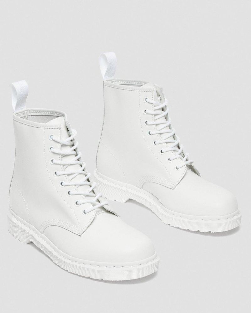 Dr Martin Martens 1460 Mono Smooth Leather Lace Up Boots (Smooth Leather) Boots White | TQ45-C6YR