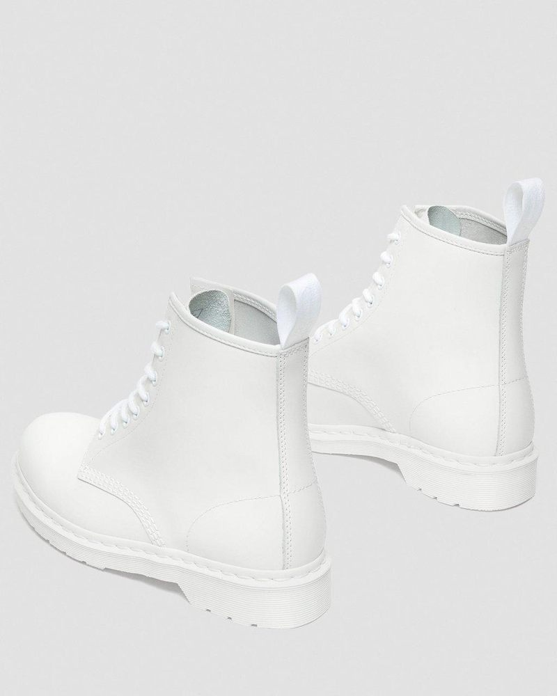 Dr Martin Martens 1460 Mono Smooth Leather Lace Up Boots (Smooth Leather) Boots White | TQ45-C6YR