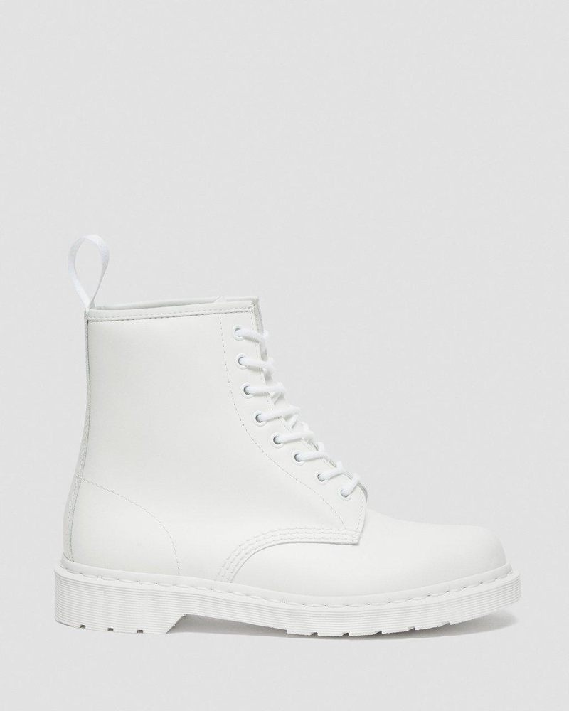 Dr Martin Martens 1460 Mono Smooth Leather Lace Up Boots (Smooth Leather) Boots White | TQ45-C6YR