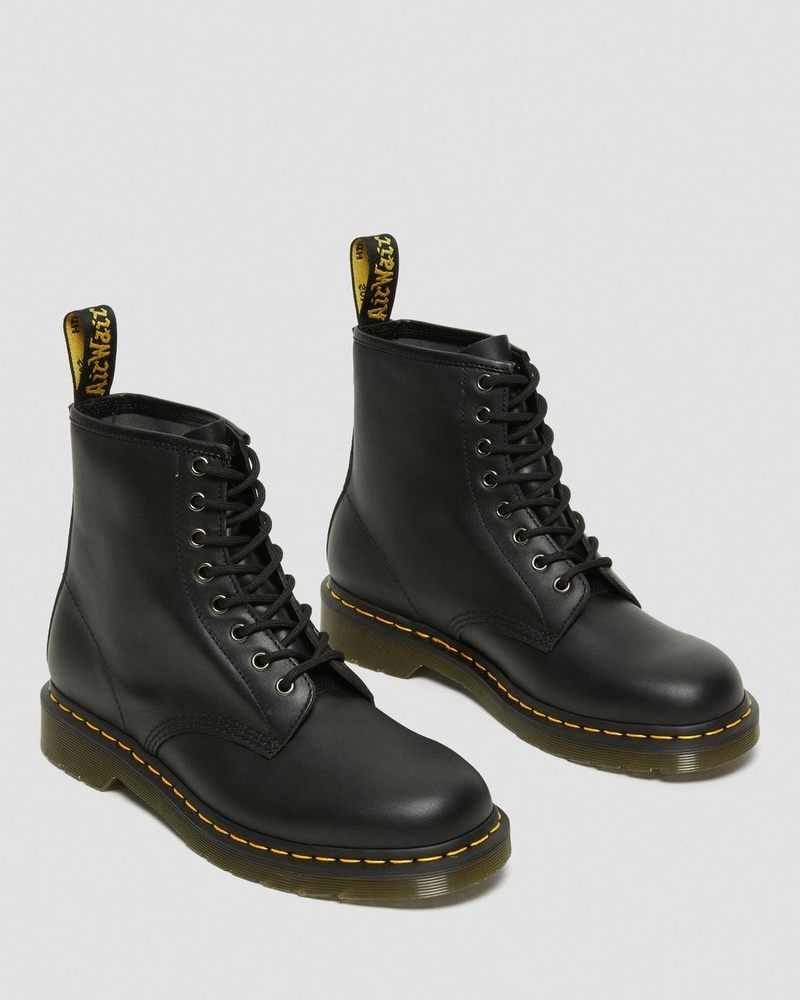 Dr Martin Martens 1460 Nappa Leather Lace Up Boots (Nappa Leather) Boots Black | LO46-Z2AM