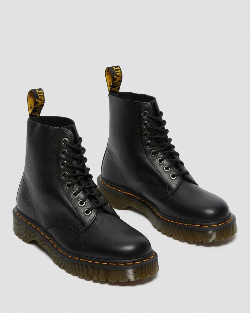 Dr Martin Martens 1460 Pascal Bex Pisa Leather Lace Up Boots (Pisa) Platforms Boots Black | UC27-E0DC