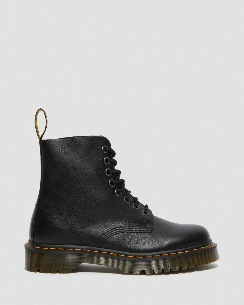 Dr Martin Martens 1460 Pascal Bex Pisa Leather Lace Up Boots (Pisa) Platforms Boots Black | UC27-E0DC