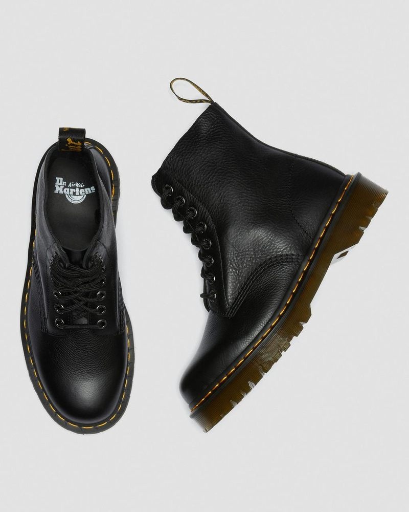 Dr Martin Martens 1460 Pascal Bex Pisa Leather Lace Up Boots (Pisa) Platforms Boots Black | UC27-E0DC