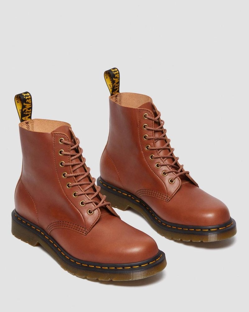 Dr Martin Martens 1460 Pascal Carrara Leather Lace Up Boots (Carrara) Boots Saddle Tan | LV08-S8UU