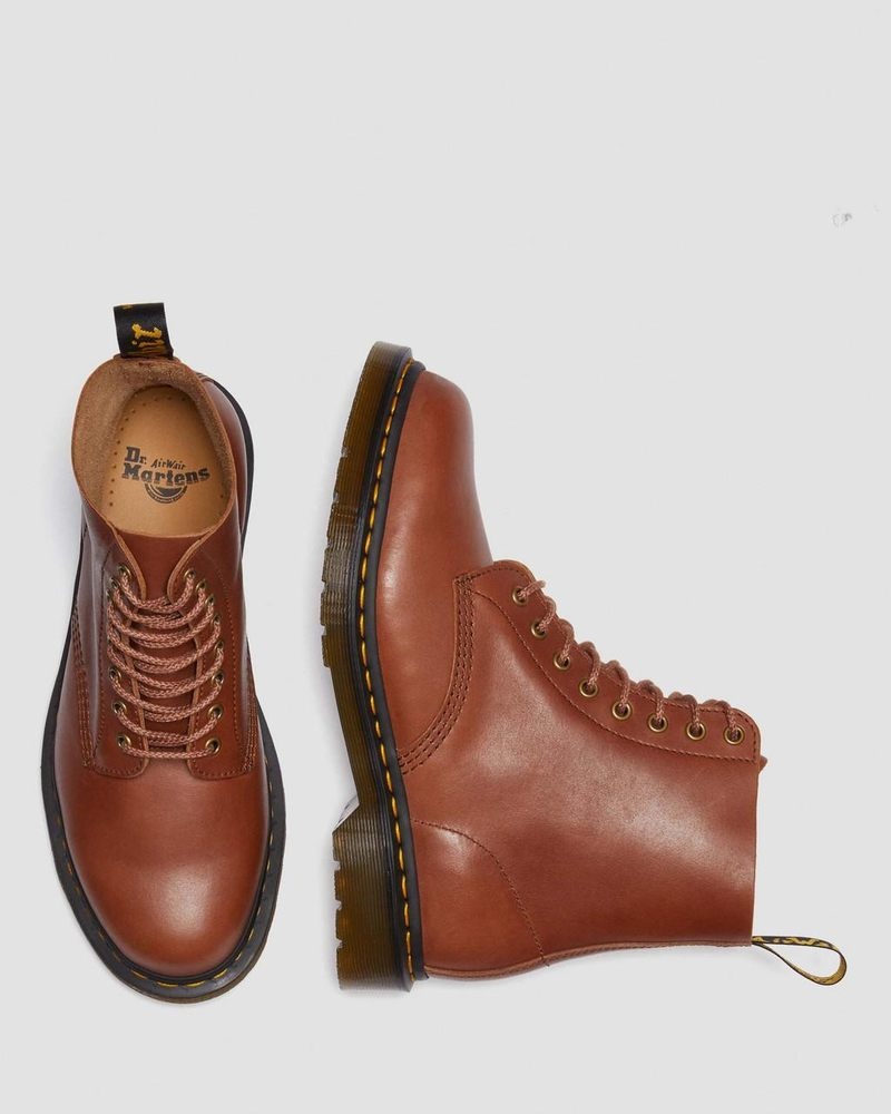 Dr Martin Martens 1460 Pascal Carrara Leather Lace Up Boots (Carrara) Boots Saddle Tan | LV08-S8UU