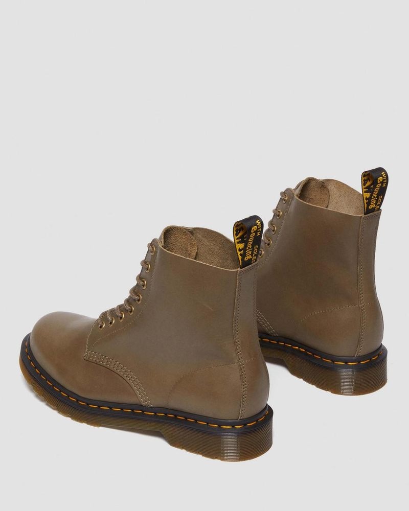 Dr Martin Martens 1460 Pascal Carrara Leather Lace Up Boots (Carrara) Boots Olive | UY71-K5YL