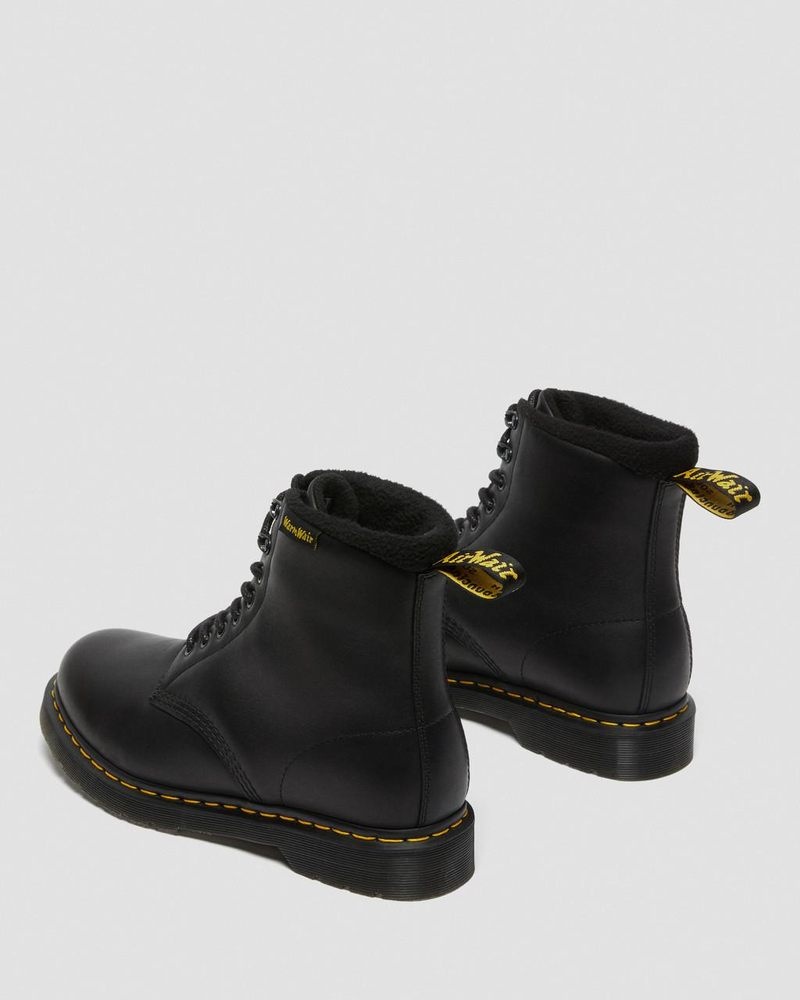 Dr Martin Martens 1460 Pascal Warmwair Leather Lace Up Boots (Valor Wp) Boots Black | CD51-K9QR