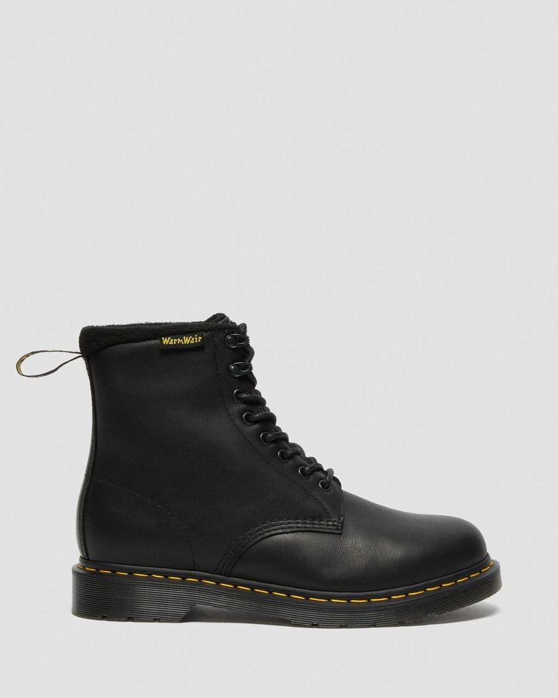 Dr Martin Martens 1460 Pascal Warmwair Leather Lace Up Boots (Valor Wp) Boots Black | CD51-K9QR