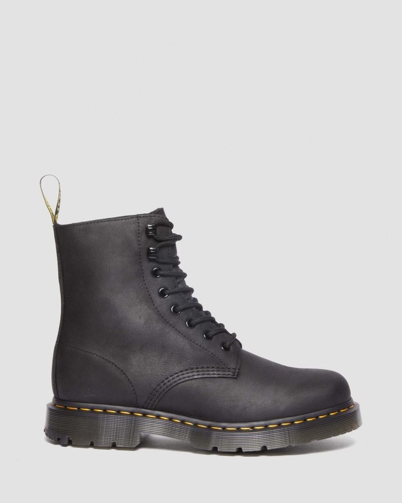 Dr Martin Martens 1460 Pascal Wintergrip Outlaw Leather Lace Up Boots (Outlaw) Boots Black | AZ28-S1ZI