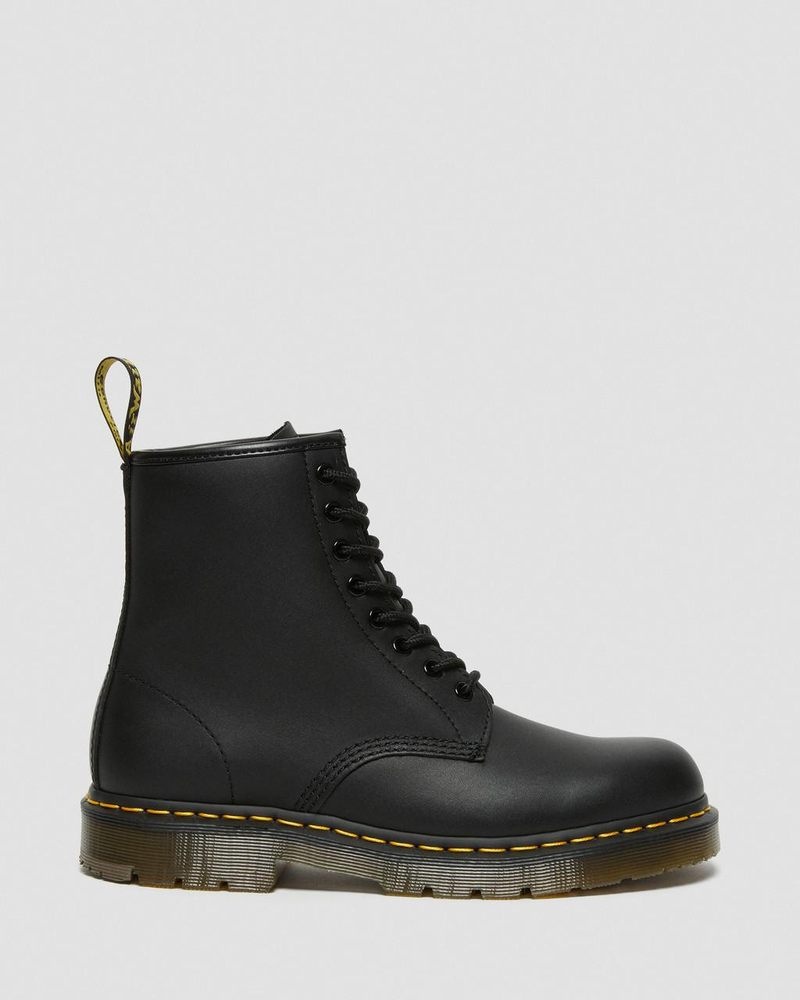 Dr Martin Martens 1460 Slip Resistant Leather Lace Up Boots (Industrial Full Grain) Boots Black | LE77-W3QT