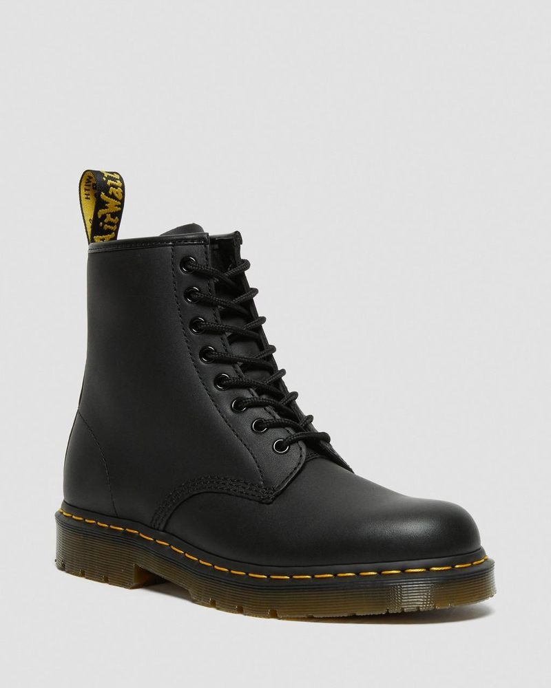 Dr Martin Martens 1460 Slip Resistant Leather Lace Up Boots (Industrial Full Grain) Boots Black | LE77-W3QT