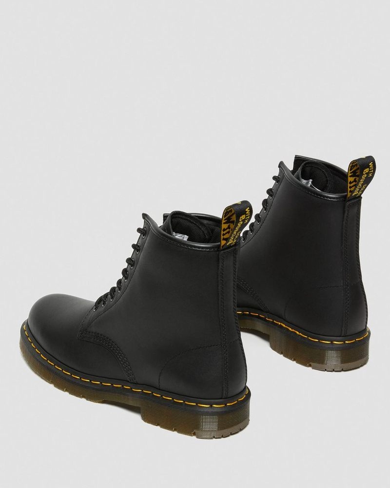 Dr Martin Martens 1460 Slip Resistant Leather Lace Up Boots (Industrial Full Grain) Boots Black | IN55-W2JP