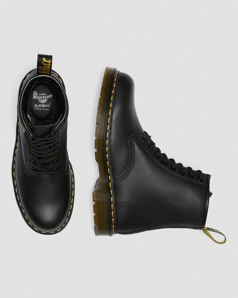 Dr Martin Martens 1460 Slip Resistant Leather Lace Up Boots (Industrial Full Grain) Boots Black | IN55-W2JP