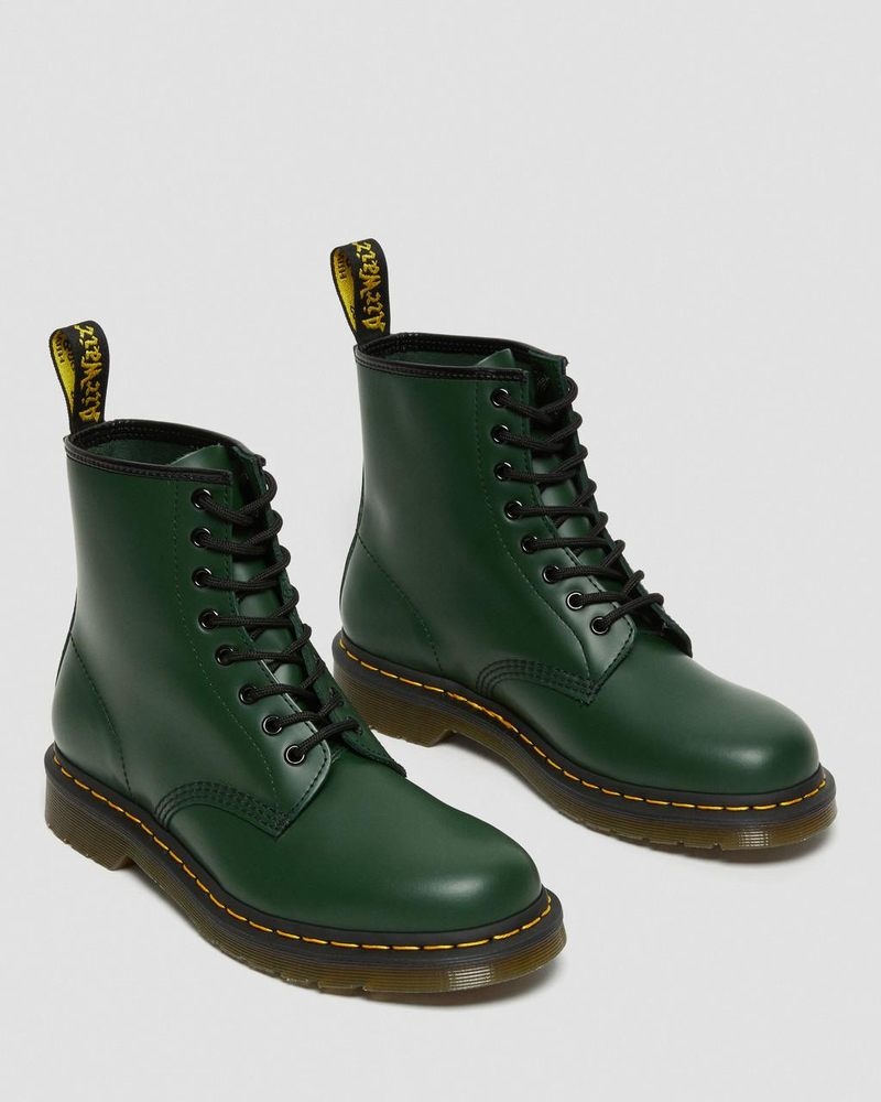 Dr Martin Martens 1460 Smooth Leather Lace Up Boots (Smooth Leather) Boots Green | XX75-M9QK