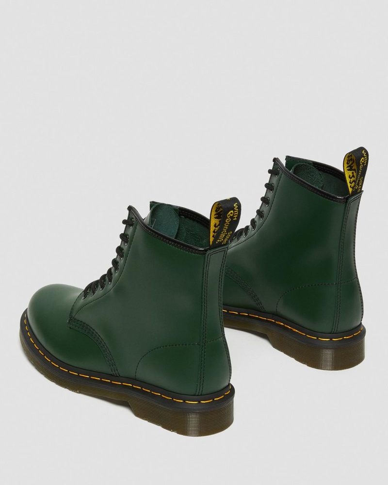 Dr Martin Martens 1460 Smooth Leather Lace Up Boots (Smooth Leather) Boots Green | XX75-M9QK