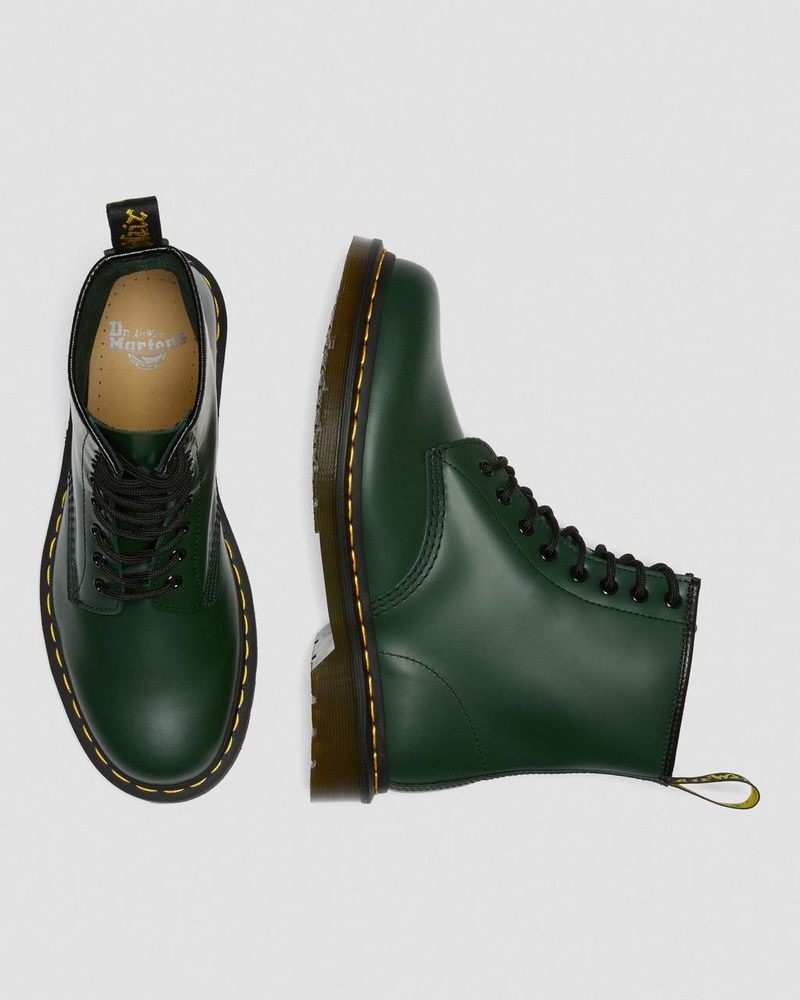 Dr Martin Martens 1460 Smooth Leather Lace Up Boots (Smooth Leather) Boots Green | XX75-M9QK