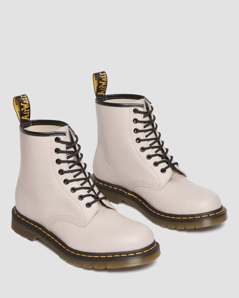 Dr Martin Martens 1460 Smooth Leather Lace Up Boots (Smooth Leather) Boots Vintage Taupe | TW31-Q2YG