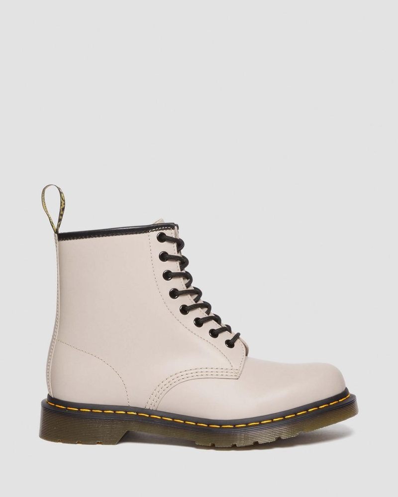 Dr Martin Martens 1460 Smooth Leather Lace Up Boots (Smooth Leather) Boots Vintage Taupe | TW31-Q2YG