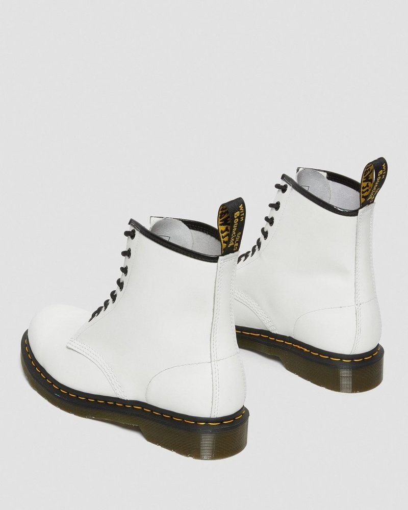 Dr Martin Martens 1460 Smooth Leather Lace Up Boots (Smooth Leather) Boots White | OZ56-R7QW