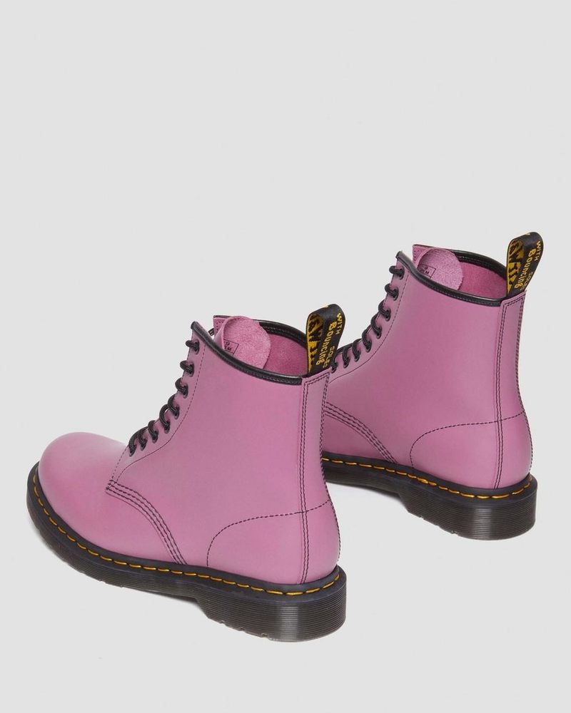 Dr Martin Martens 1460 Smooth Leather Lace Up Boots (Smooth Leather) Boots Muted Purple | TB69-N8YC