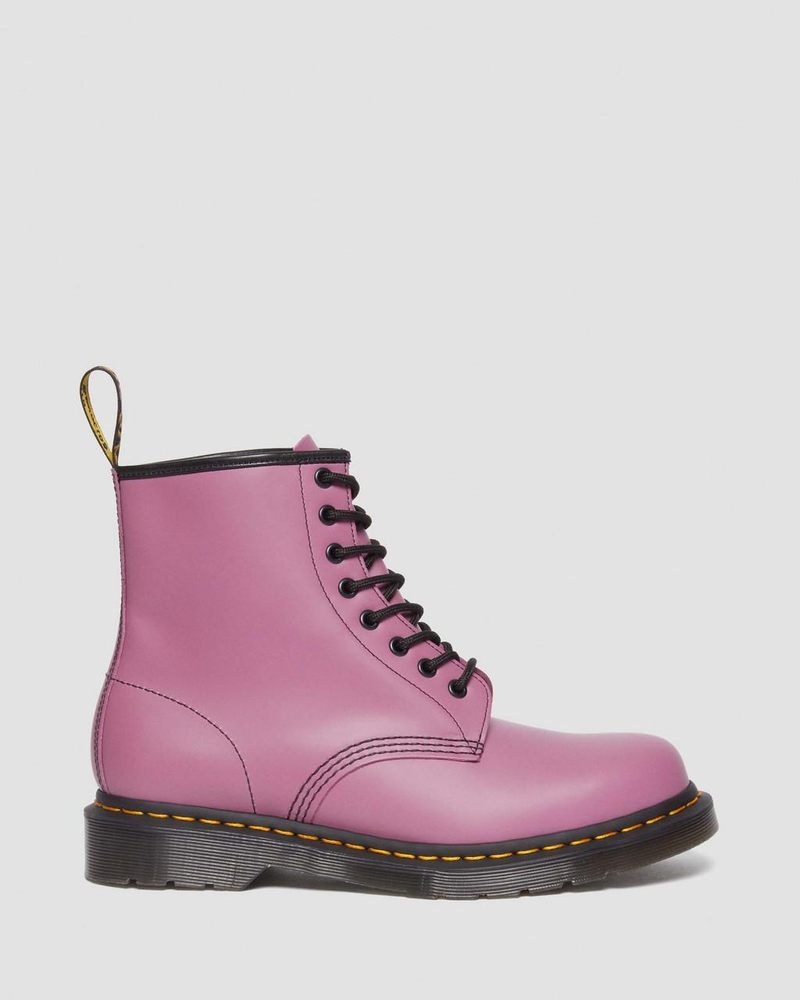 Dr Martin Martens 1460 Smooth Leather Lace Up Boots (Smooth Leather) Boots Muted Purple | TB69-N8YC