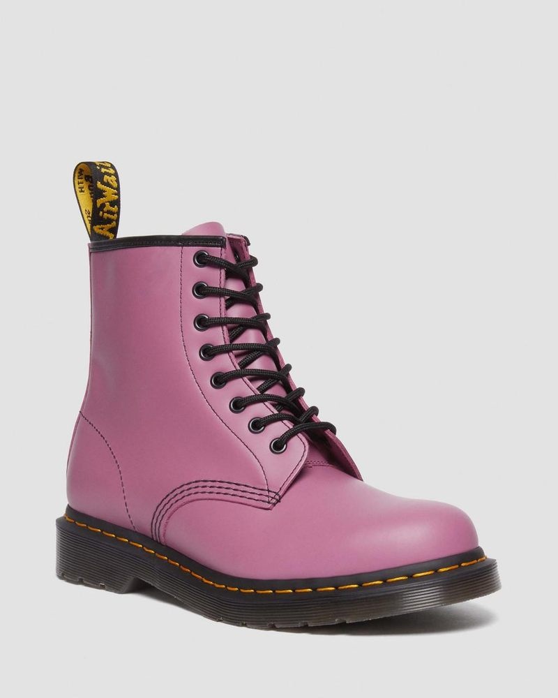 Dr Martin Martens 1460 Smooth Leather Lace Up Boots (Smooth Leather) Boots Muted Purple | TB69-N8YC