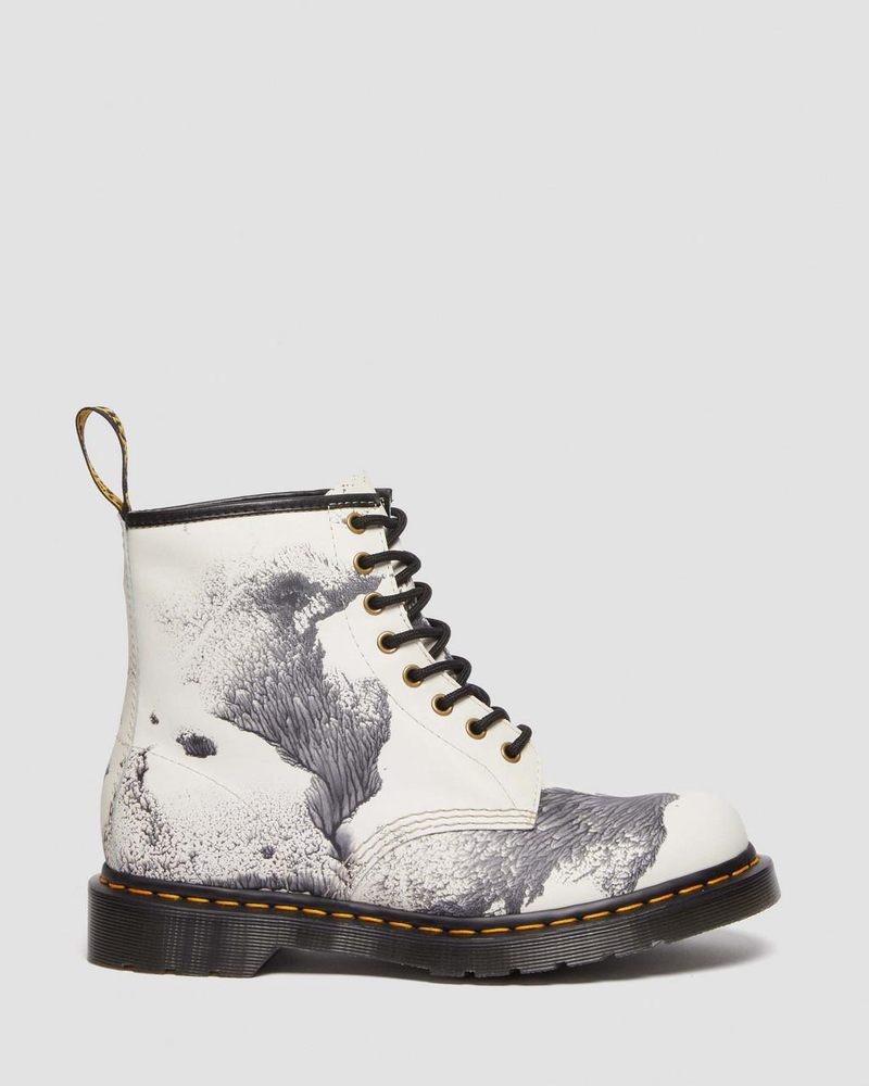 Dr Martin Martens 1460 Tate 'Decalcomania' Backhand Leather Lace Up Boots (Backhand) Boots Multi | FH63-F1PE