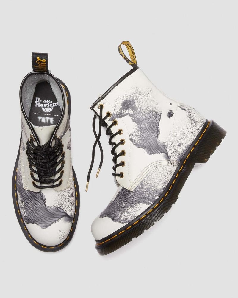 Dr Martin Martens 1460 Tate 'Decalcomania' Backhand Leather Lace Up Boots (Backhand) Boots Multi | FH63-F1PE