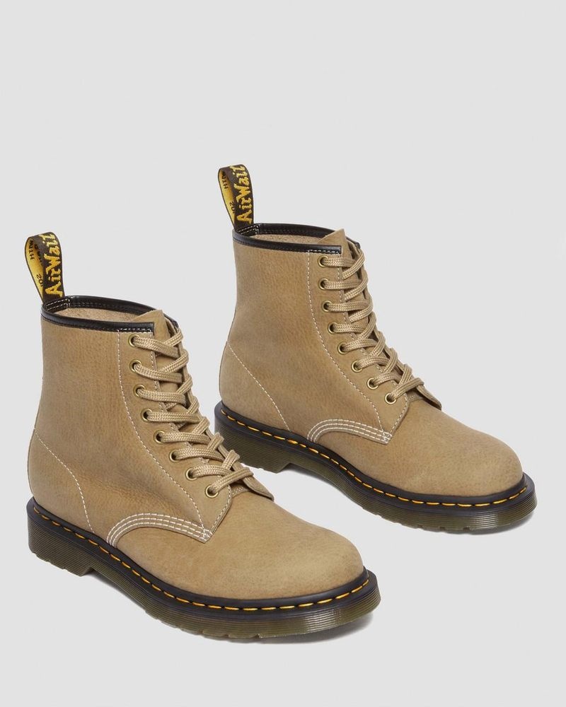 Dr Martin Martens 1460 Tumbled Nubuck Leather Lace Up Boots (Tumbled Nubuck) Boots Savannah Tan | BZ83-C2WT