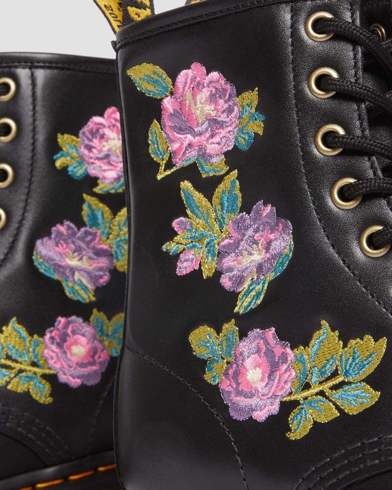 Dr Martin Martens 1460 Vonda II - Embroidered Floral Boots (Nappa Lux) Boots | HQ89-N7YD